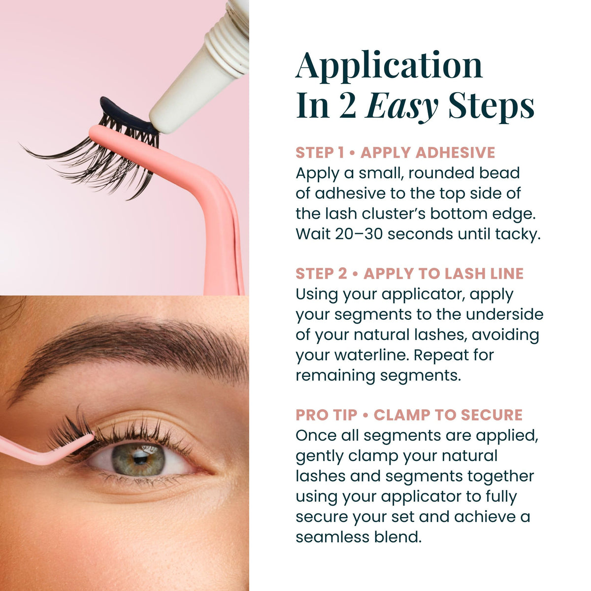 Extensions de cils FlutterHabit dans leur boîte avec instruction d'utilisation