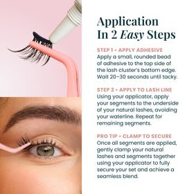 Extensions de cils FlutterHabit dans leur boîte avec instruction d'utilisation