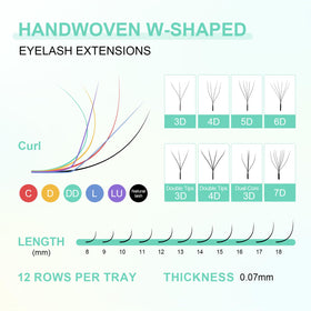 Extensions de cils NAGARAKU montrant la texture douce
