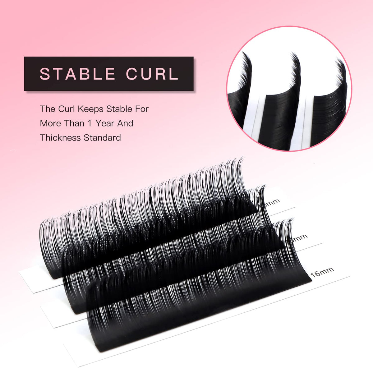 Extensions de cils TDANCE, épaisseur 0,03 mm, en utilisation