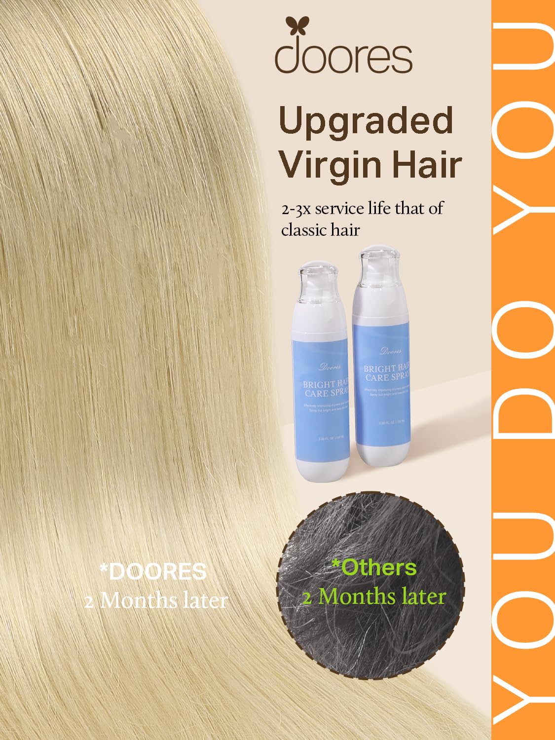 Extensions DOORES avec ruban transparent invisible