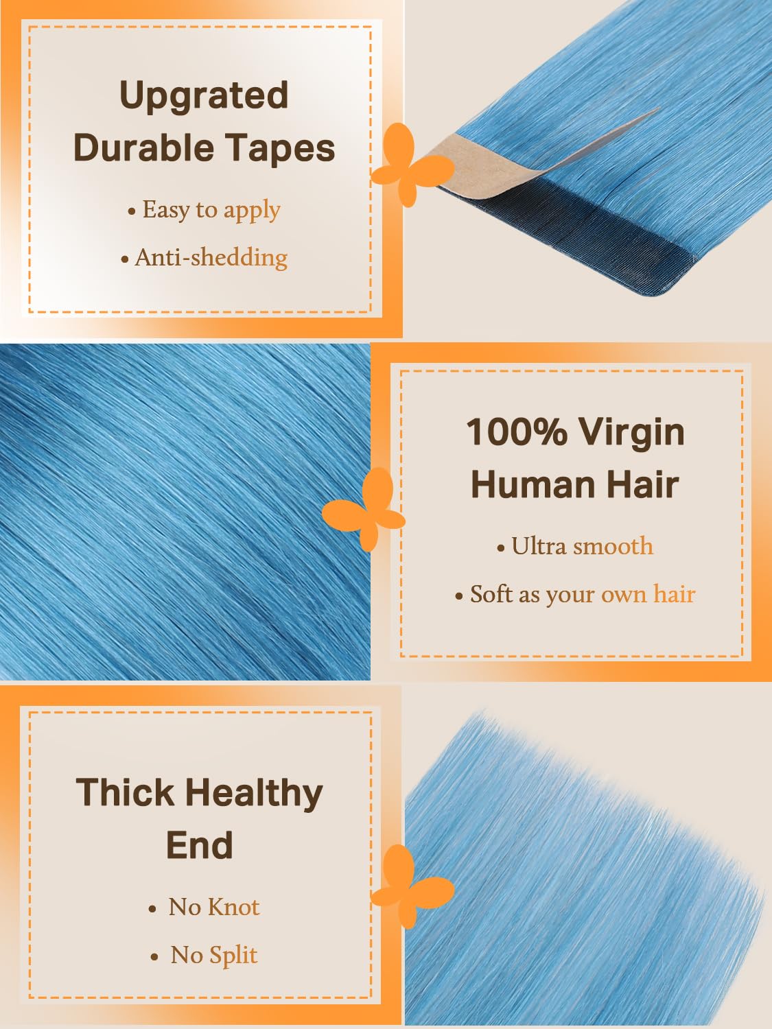 Extensions DOORES en cheveux humains, présentées dans leur emballage