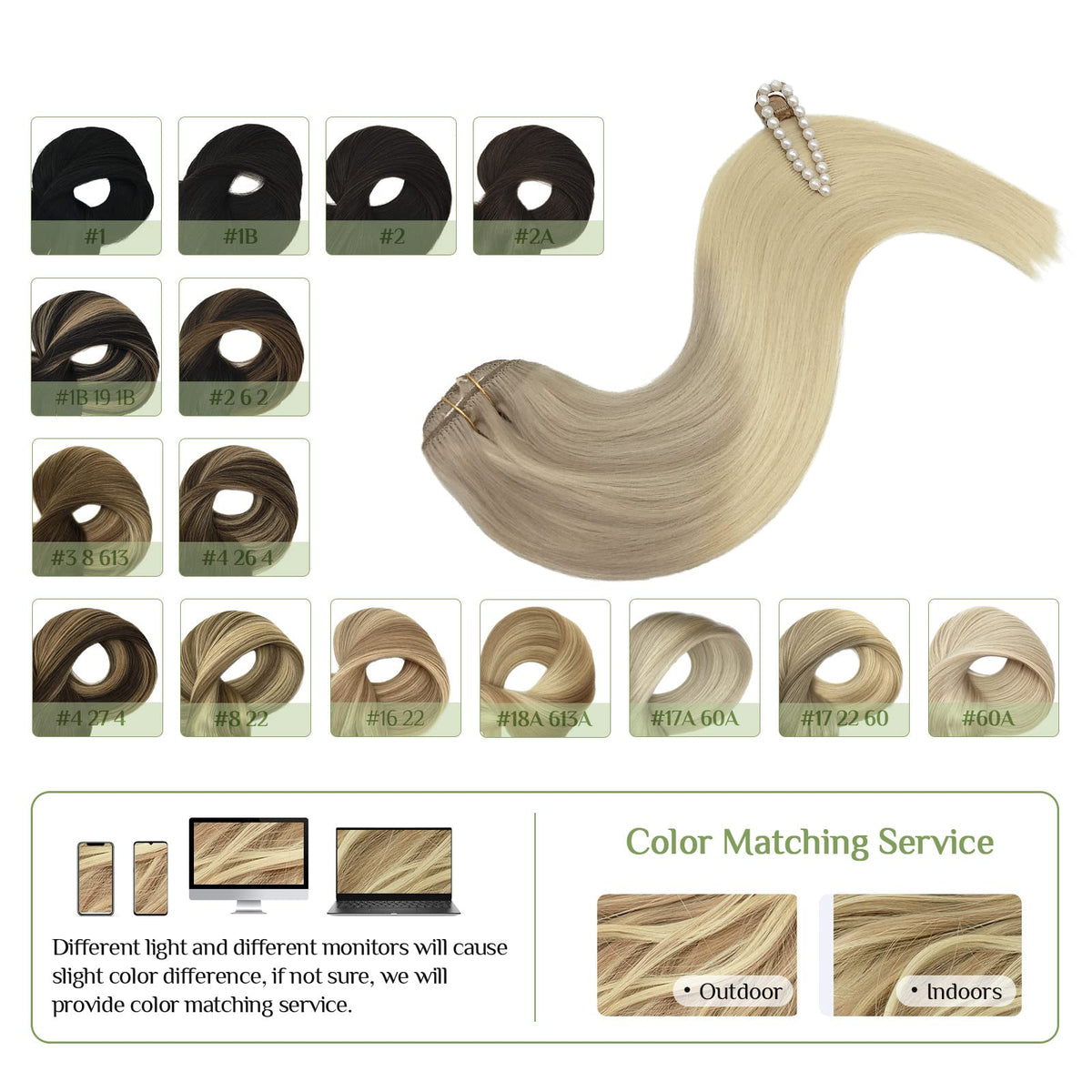 Extensions DOORES montrant la texture douce des cheveux