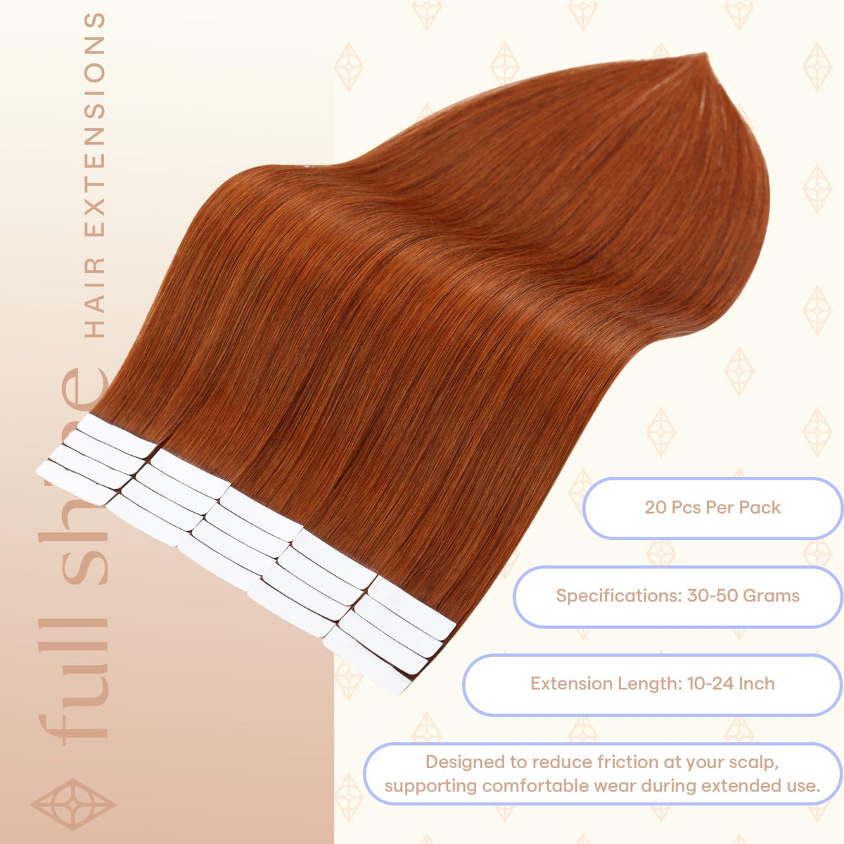 Extensions Fshine montrant la texture douce des cheveux