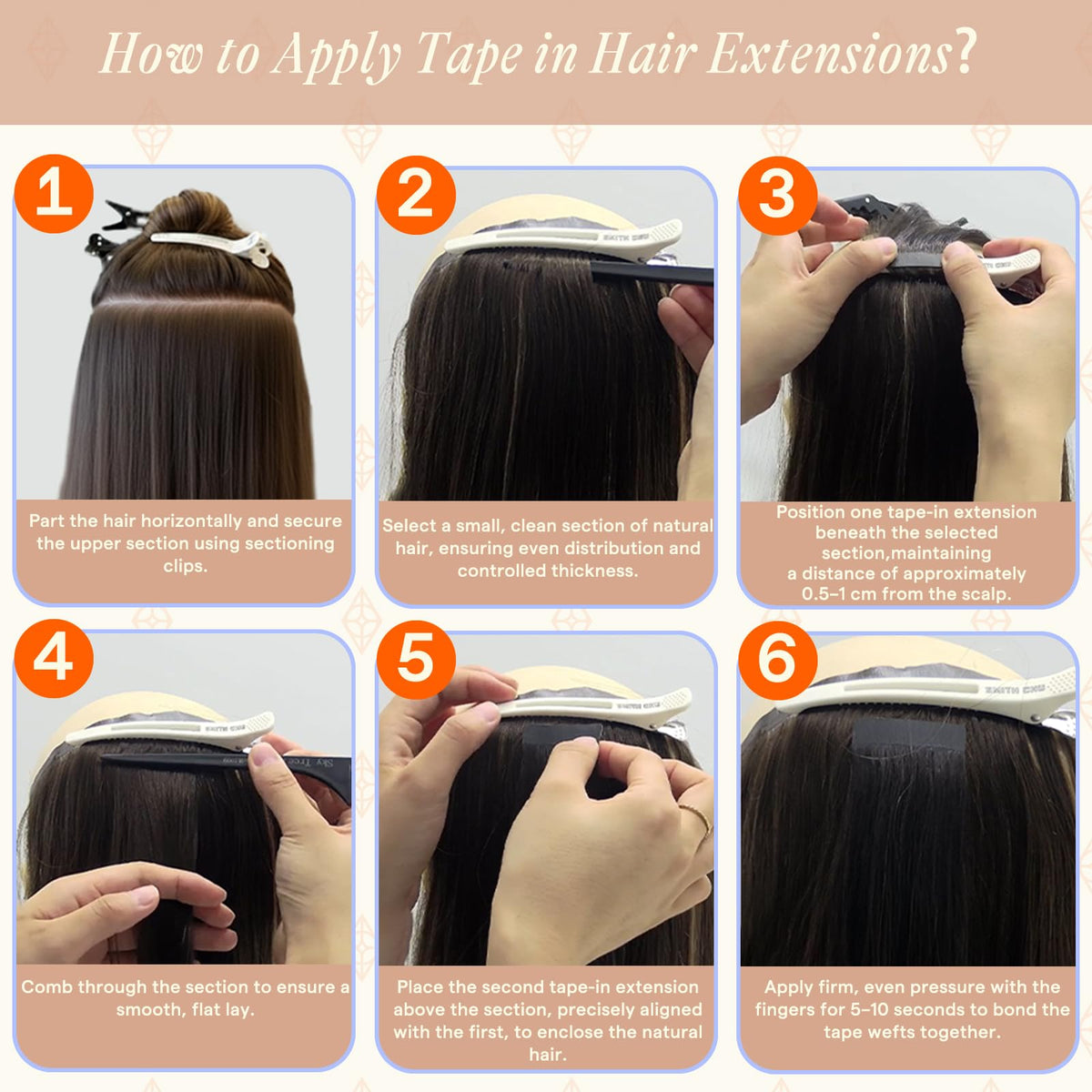 Extensions Fshine posées sur des cheveux naturels