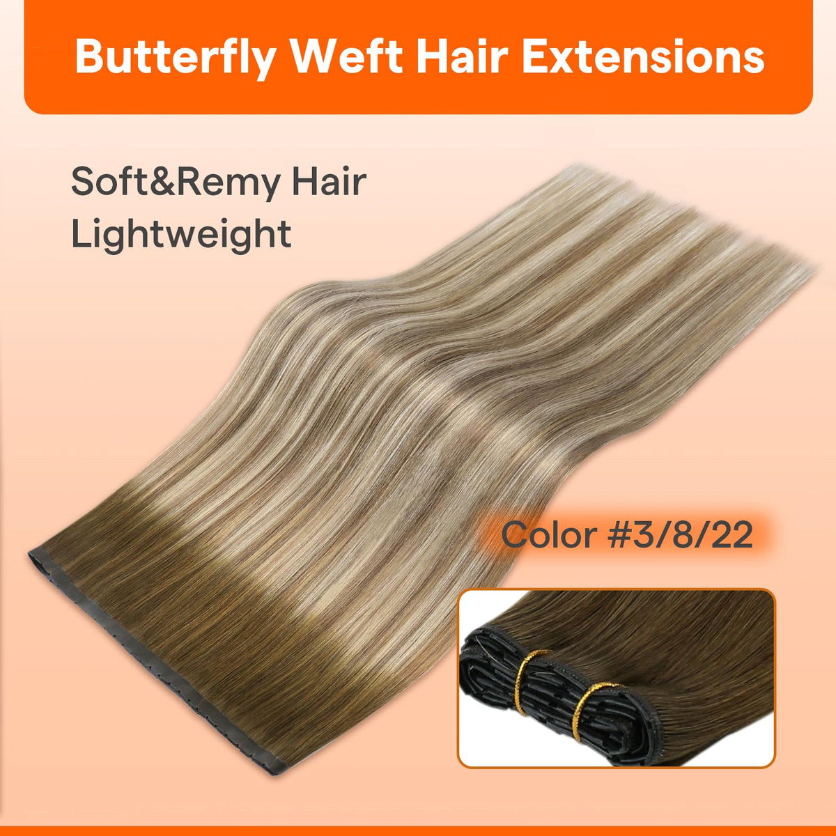 Extensions Full Shine 20 pouces en cheveux remy avec texture soyeuse