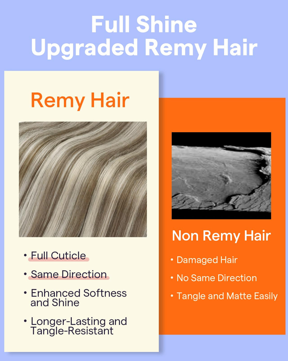 Extensions Full Shine 7 pièces avec différentes largeurs