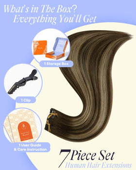 Extensions Full Shine en balayage dans un cadre naturel