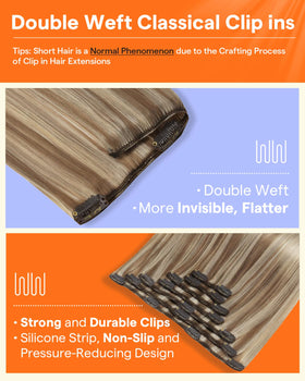 Extensions Full Shine en balayage doré dans un cadre lumineux