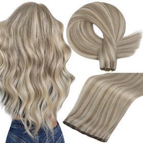 Extensions Full Shine en cheveux humains de 20 pouces, couleur naturelle