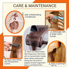 Extensions Full Shine en cheveux humains montrant leur texture douce