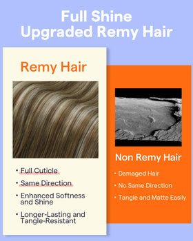 Extensions Full Shine en cheveux humains Remy, présentées dans leur emballage