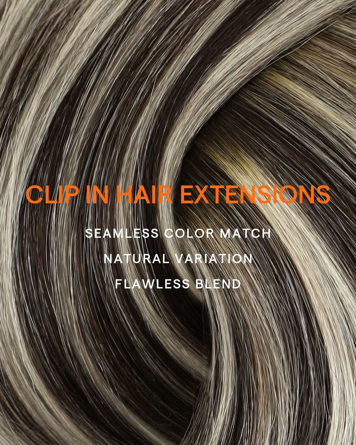 Extensions Full Shine en cheveux humains sur une table
