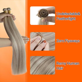 Extensions Full Shine installées sur un modèle, style bouclé
