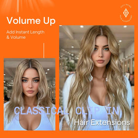 Extensions Full Shine montrant la texture douce et soyeuse des cheveux Remy