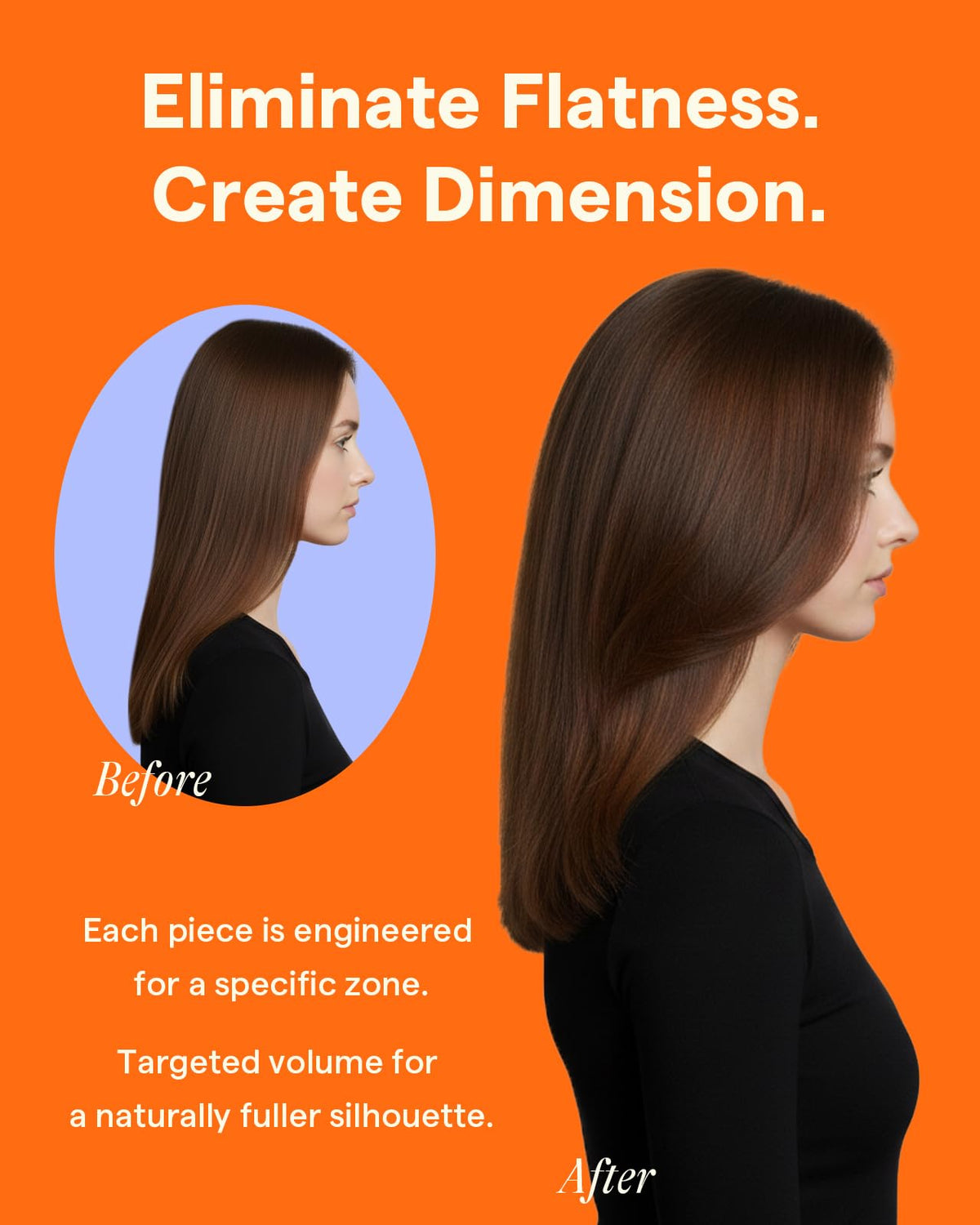 Extensions Full Shine posées sur une surface