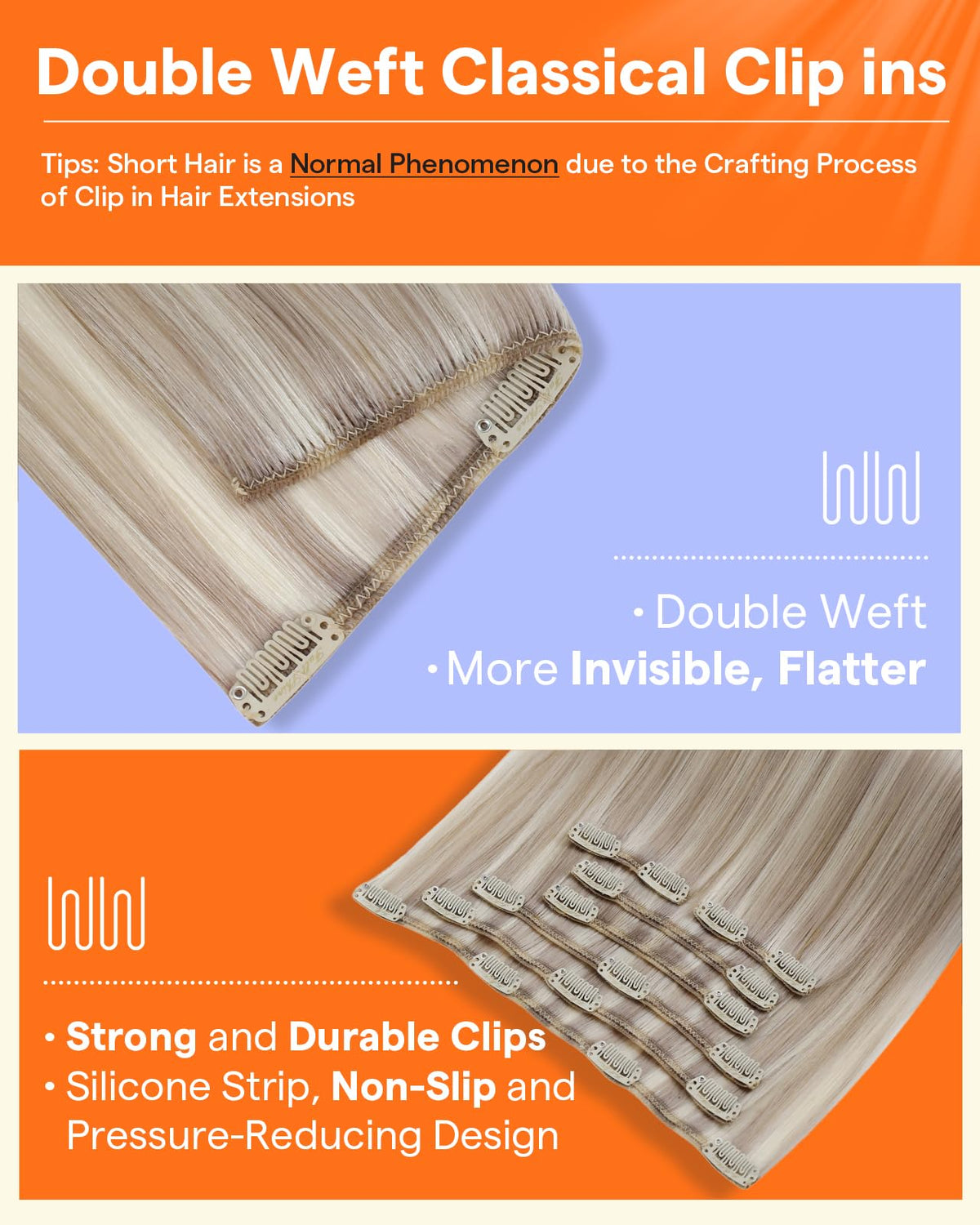 Extensions Full Shine posées sur une surface avec lumière naturelle