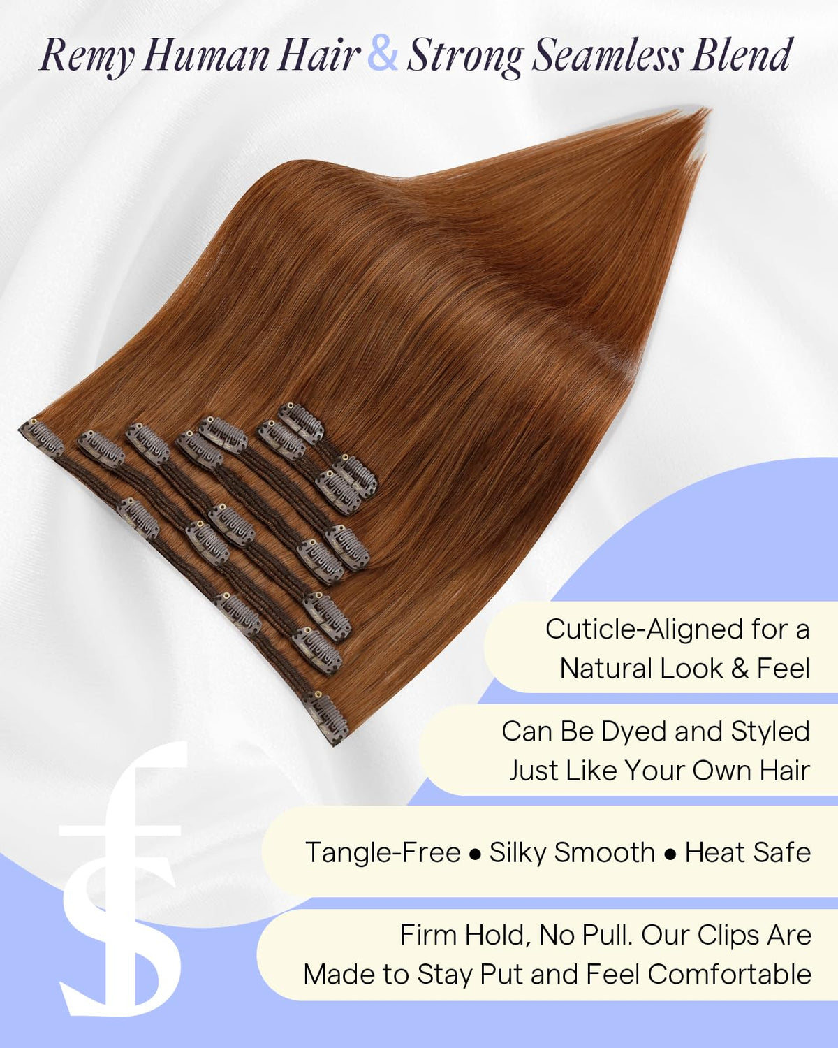 Extensions Full Shine posées sur une table avec éclairage doux