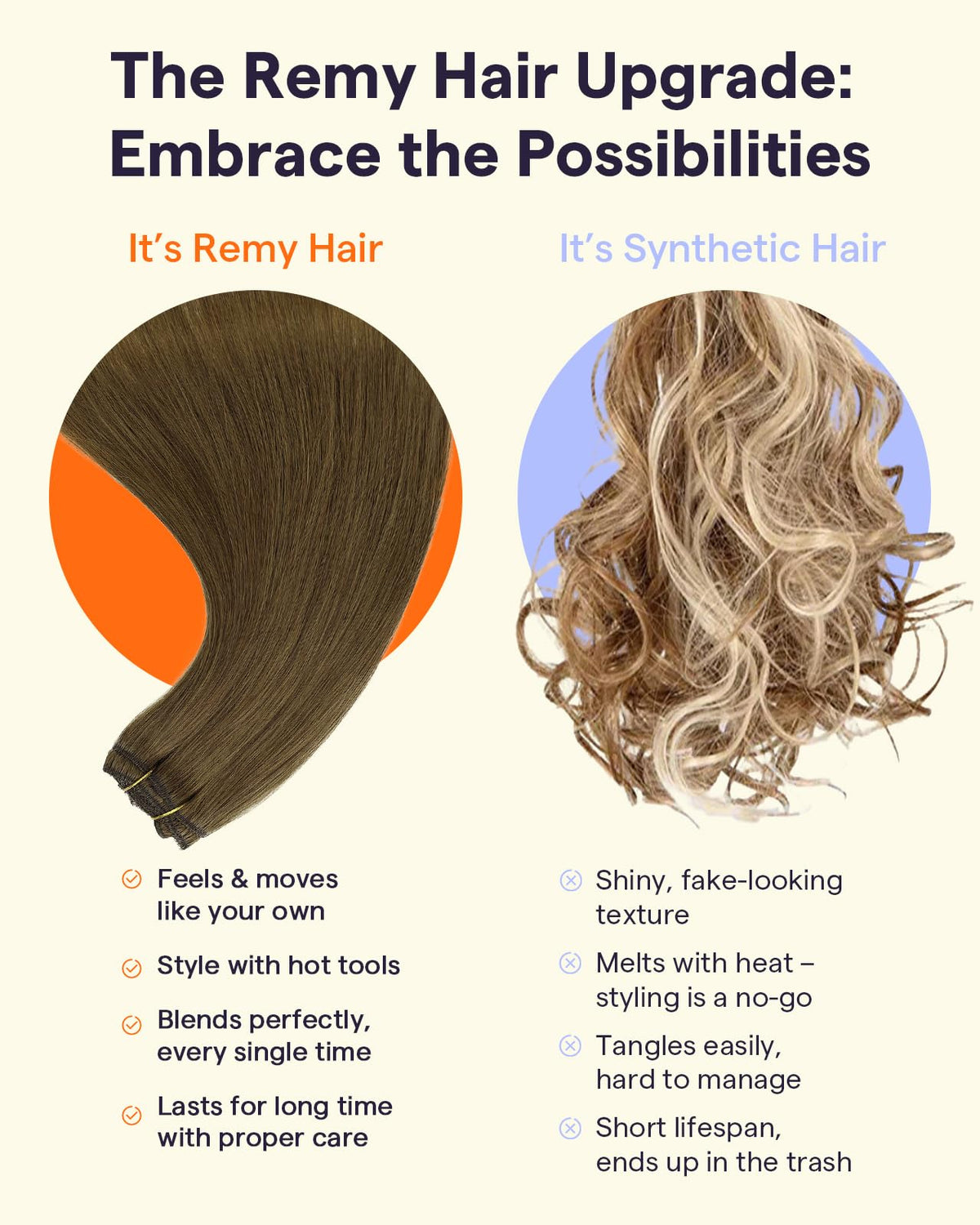 Extensions Full Shine sur un modèle, coiffure quotidienne