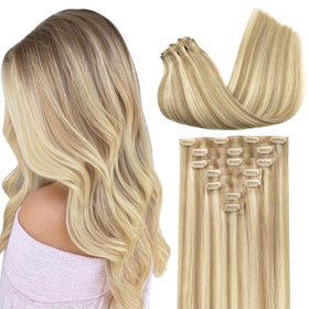 Extensions GOO GOO 16 pouces en cheveux humains, couleur blond foncé