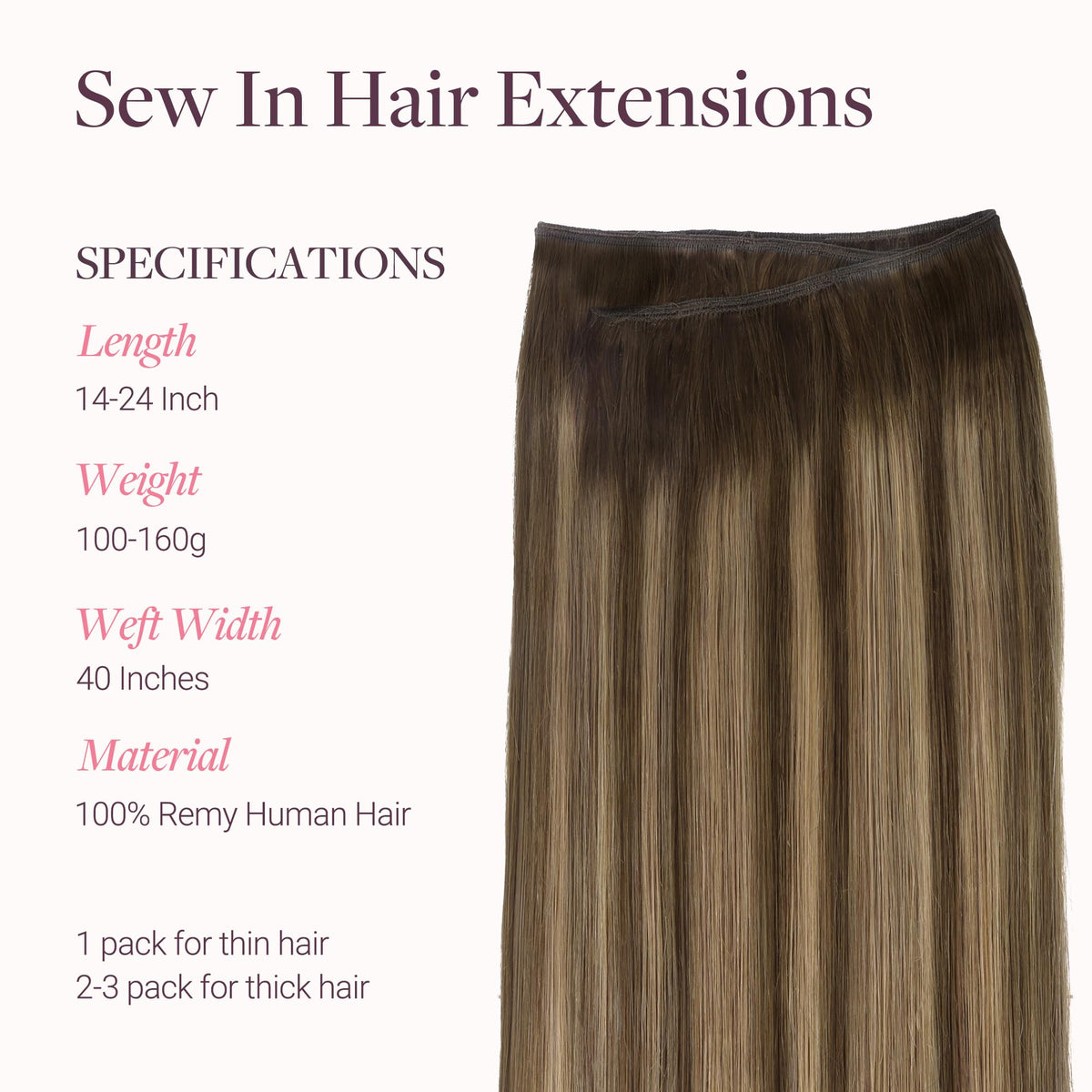 Extensions GOO GOO 18In montrant la couleur et le volume