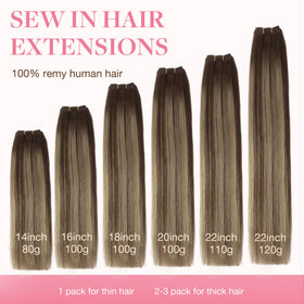 Extensions GOO GOO 22 pouces posées sur une table
