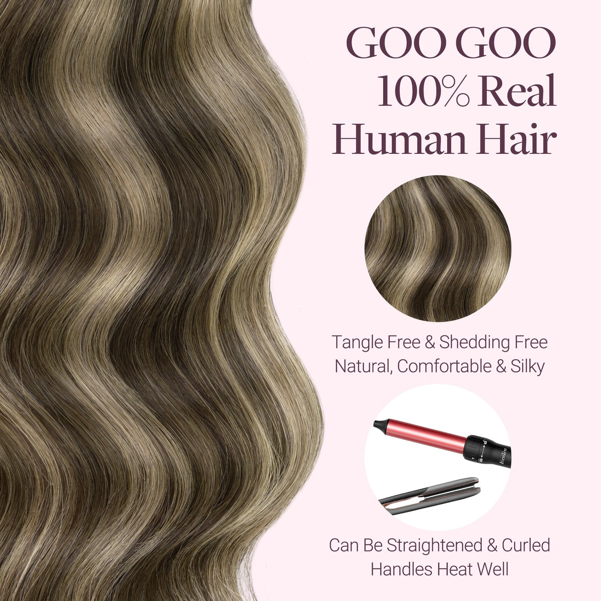 Extensions GOO GOO affichant leur texture douce