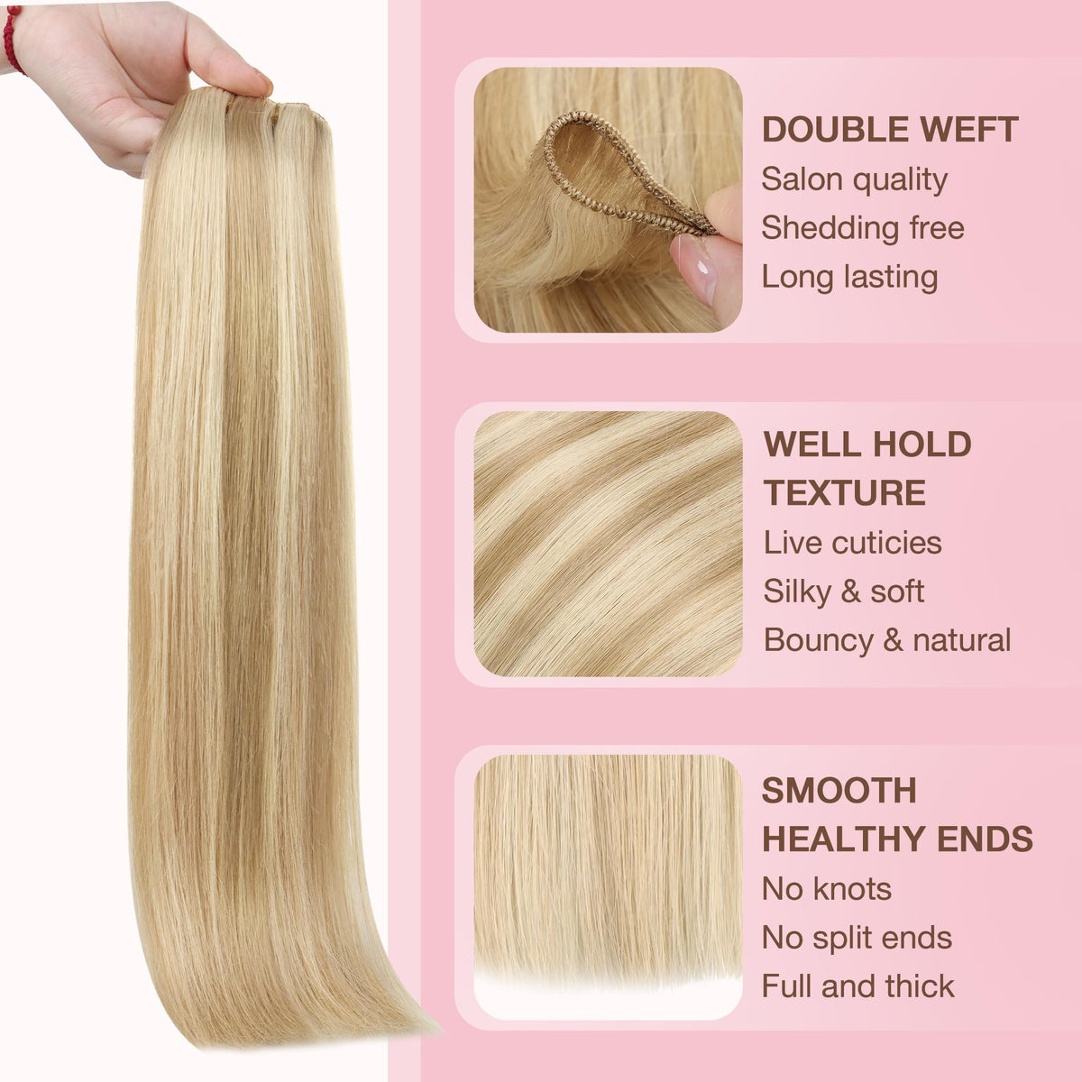 Extensions GOO GOO avec trame double pour épaisseur