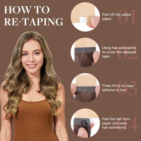 Extensions GOO GOO cheveux humains bronde en paquet