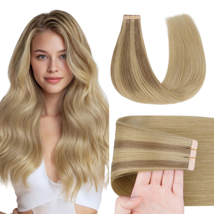 Extensions GOO GOO cheveux naturels 16 pouces couleur T12A/18H