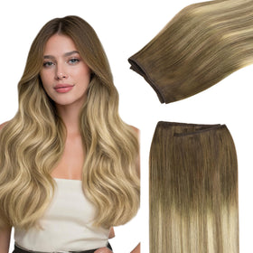 Extensions GOO GOO cheveux réels 16 pouces vue avant