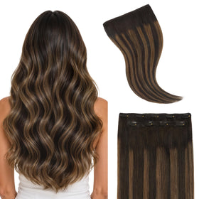 Extensions GOO GOO clip-in cheveux naturels 20 pouces couleur balayage
