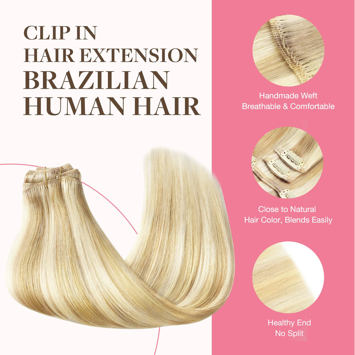 Extensions GOO GOO en cheveux humains avec reflets
