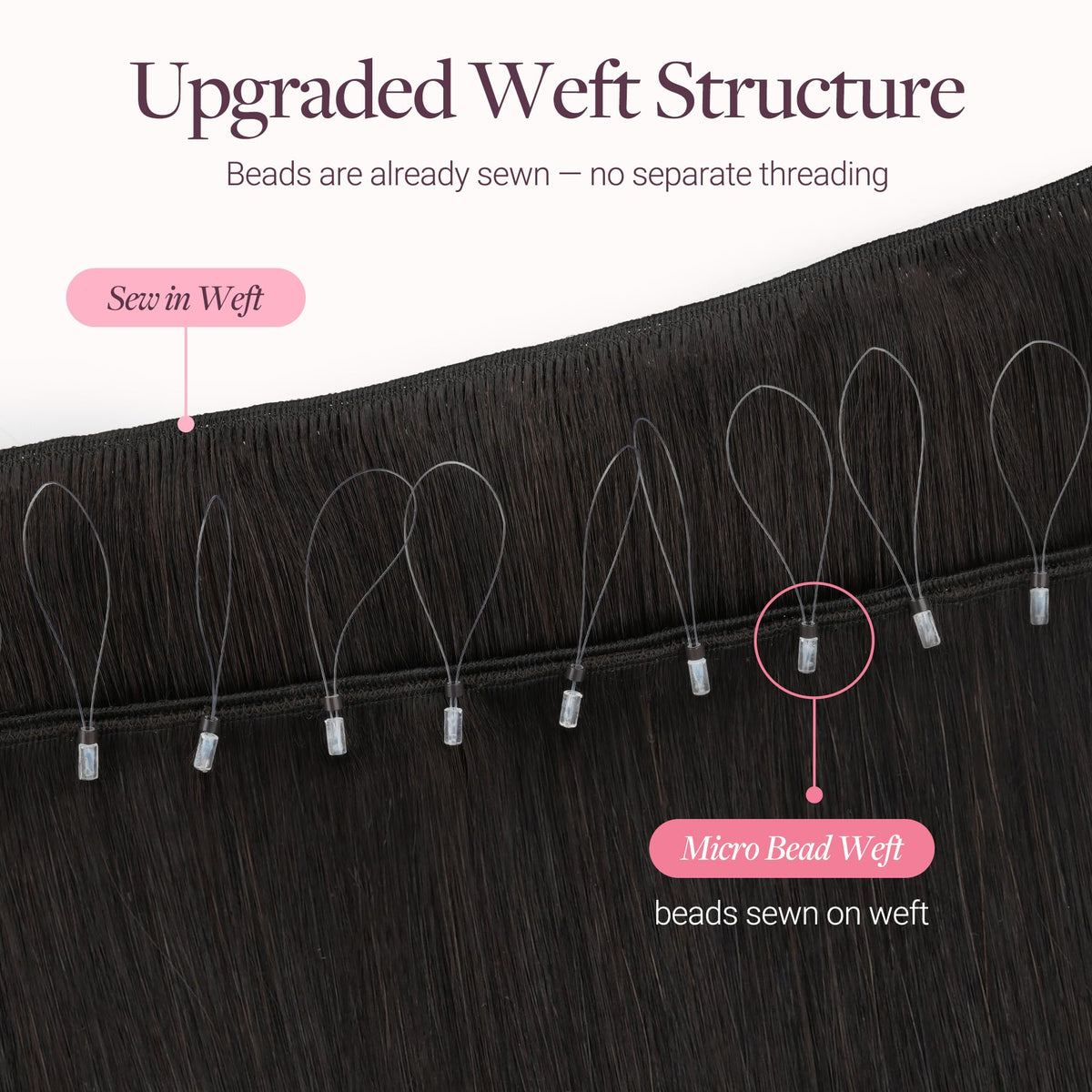 Extensions GOO GOO en cheveux humains disponibles en longueur