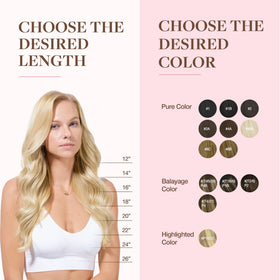 Extensions GOO GOO en cheveux humains en situation de coiffage