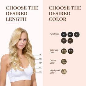 Extensions GOO GOO en cheveux humains, présentation des couleurs