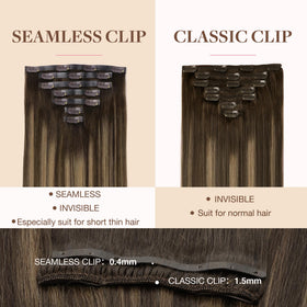Extensions GOO GOO en cheveux naturels avec nuances chocolat et caramel