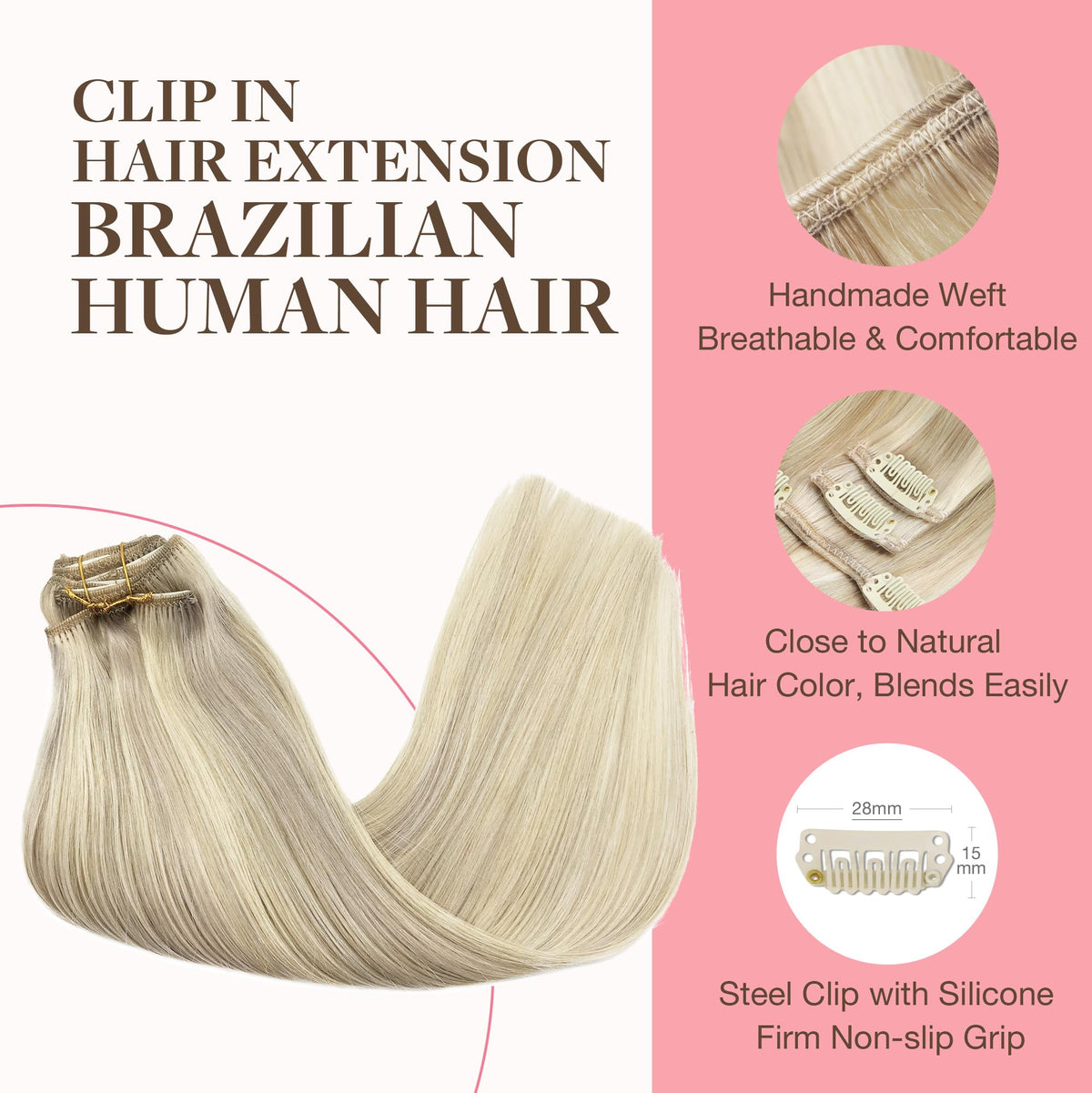 Extensions GOO GOO en cheveux naturels couleur #17A/60A
