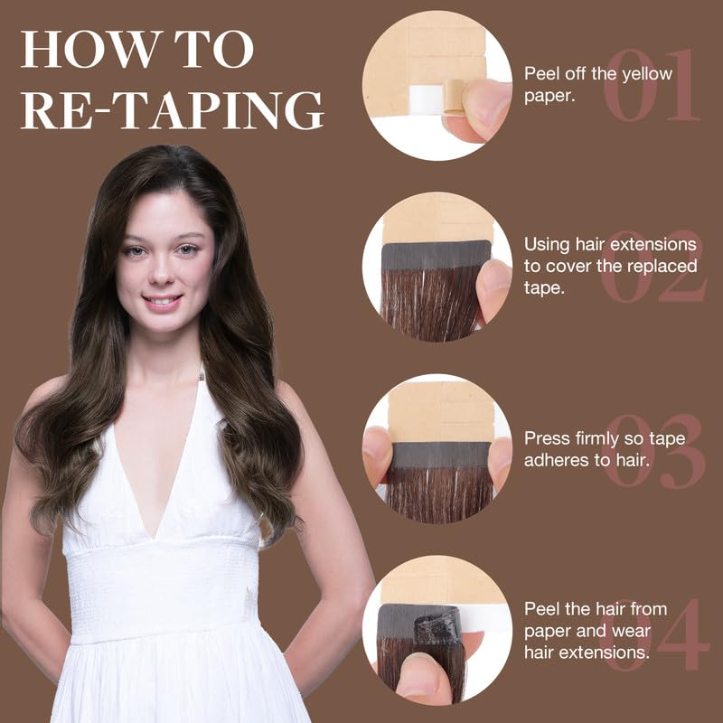 Extensions GOO GOO en cheveux naturels étalées sur une surface