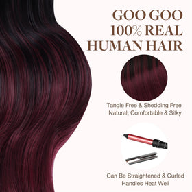 Extensions GOO GOO en cheveux Remy, présentation élégante