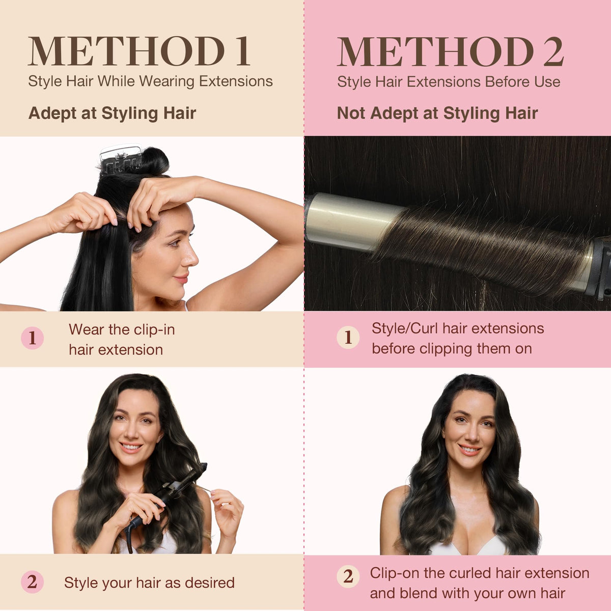Extensions GOO GOO en couleur marron clair avec reflets