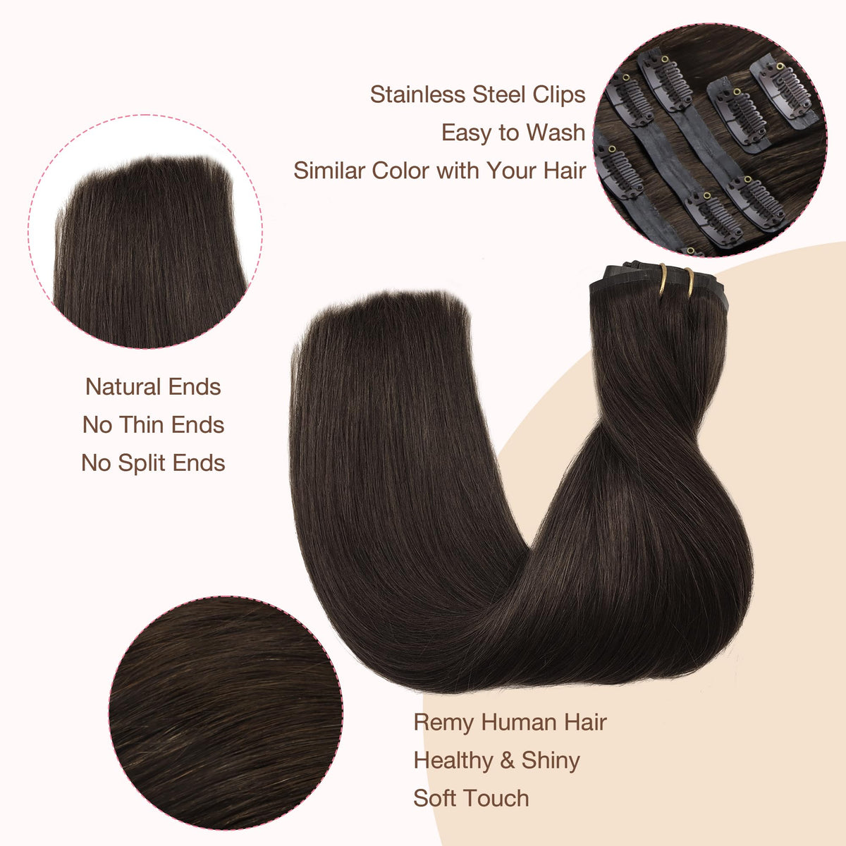 Extensions GOO GOO en utilisation avec un style de cheveux bouclés