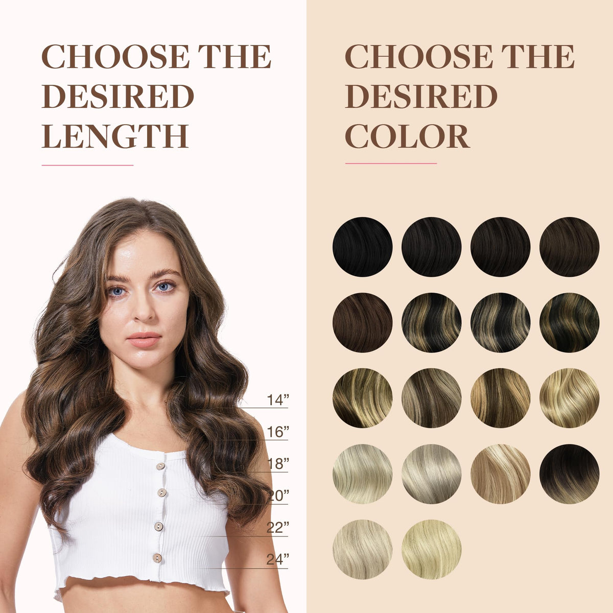 Extensions GOO GOO mises en forme avec des ondulations