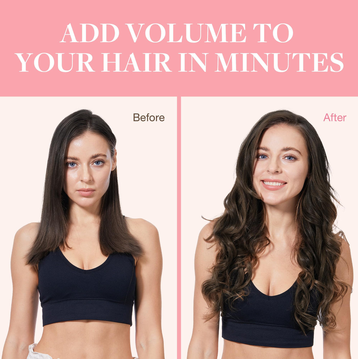 Extensions GOO GOO montrant la texture douce des cheveux