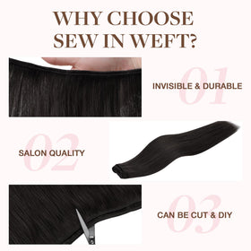 Extensions GOO GOO montrant le système double weft