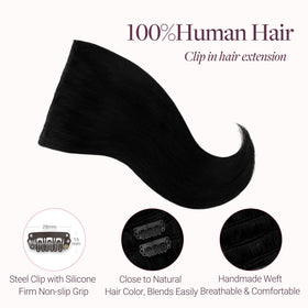 Extensions GOO GOO posées sur cheveux naturels pour un look chic