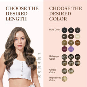 Extensions GOO GOO prêtes à être clipées sur des cheveux
