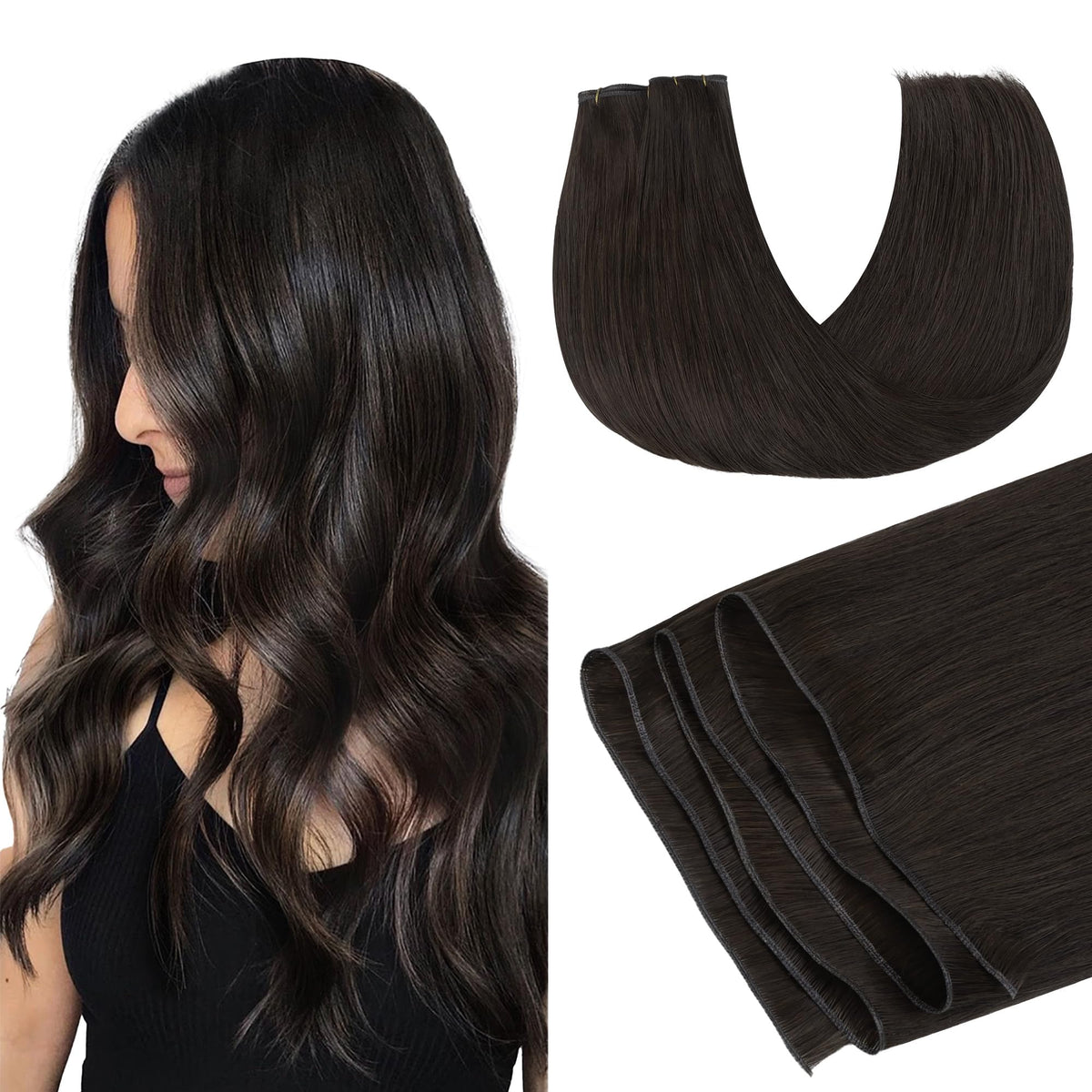 Extensions GOO GOO Weft Humain 260g vue de face