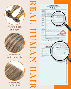 Extensions K Tip Sunny Hair en application sur cheveux naturels