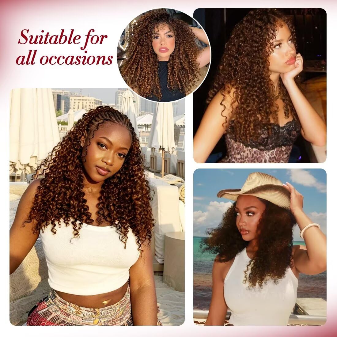 Extensions LOLly Hair affichées avec des styles protecteurs